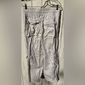 Forever 21Cream Cargo Utility Pants with Utility Pockets Size L